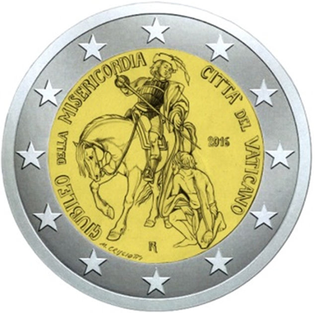 2 Euro Sondermünze aus Vatikan mit dem Motiv Heiliges Jahr der Barmherzigkeit